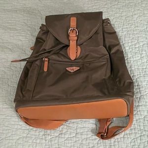 EUC Jump Paris olive green Nylon travel backpack
